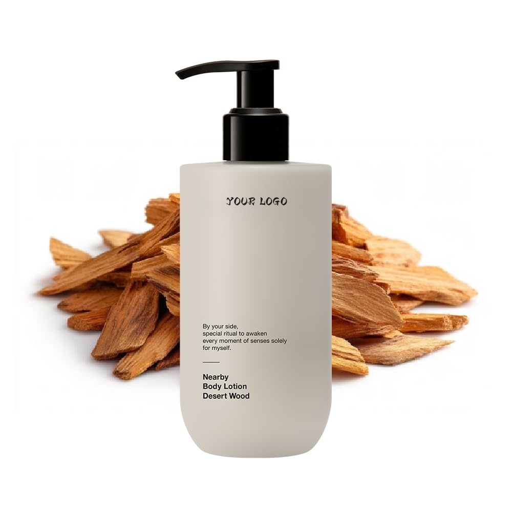 Desert Wood Vegan Body Lotion 10.1 Oz Zero-irritation Eco-ceramide Formula Brightening Cherry Blossom Scent Recyclable Packaging