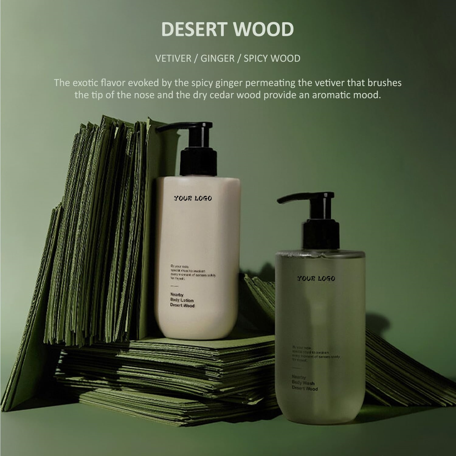 Desert Wood Vegan Body Lotion 10.1 Oz Zero-irritation Eco-ceramide Formula Brightening Cherry Blossom Scent Recyclable Packaging