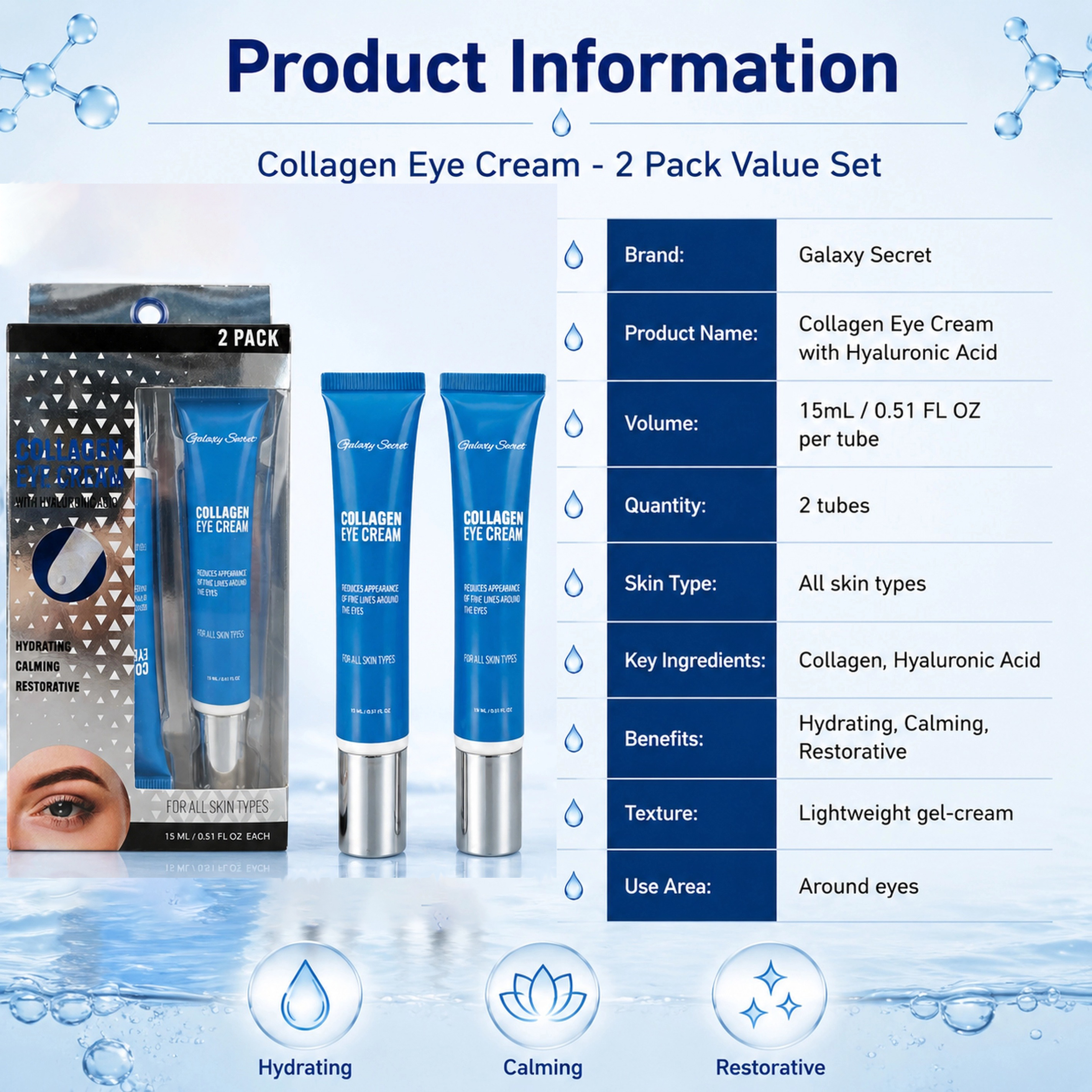 Privial Label Oem/odm Collagen Eye Cream Moisturizing And Skin Deep Nourishing Repairing Massage Eye Cream For Firming Wrinkle