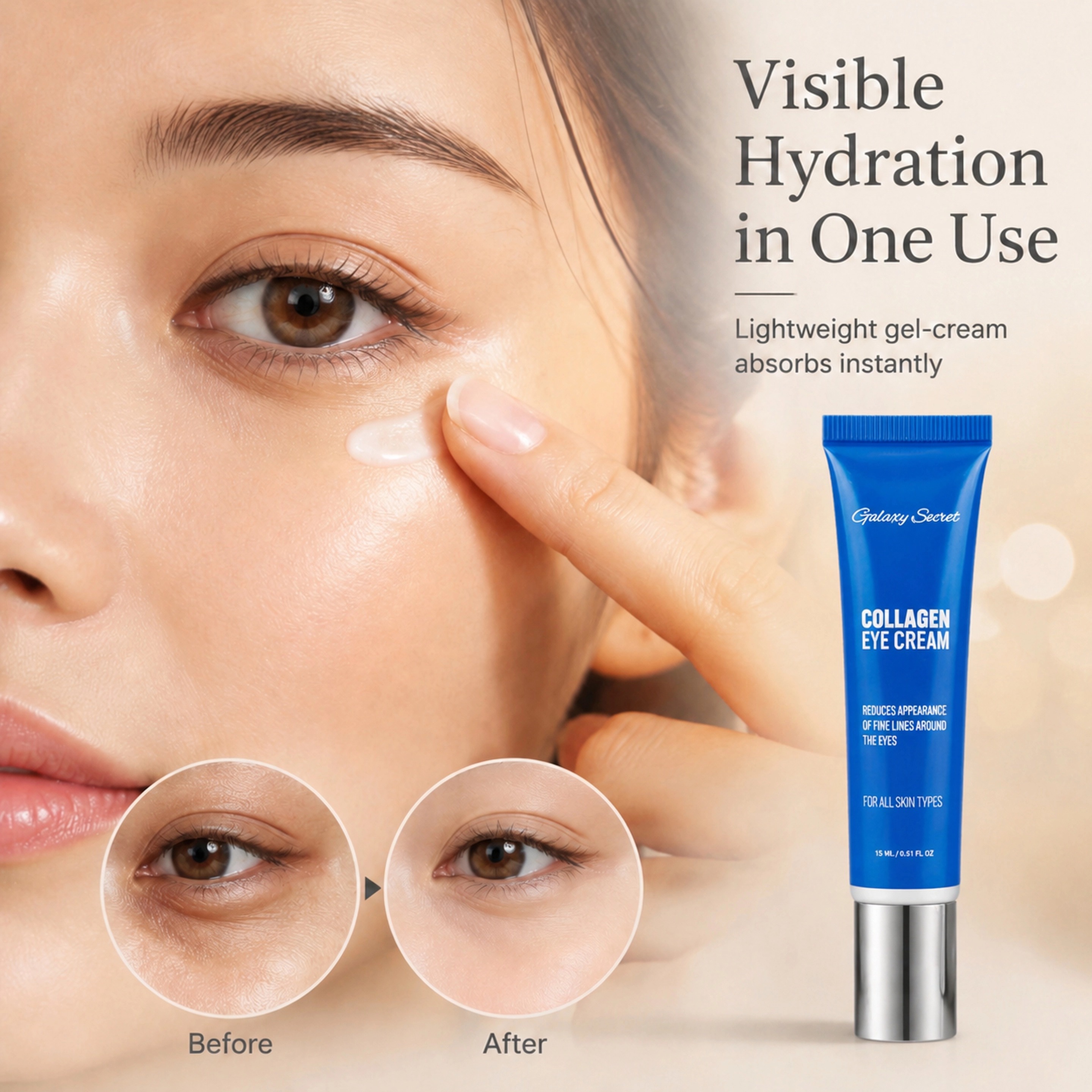 Privial Label Oem/odm Collagen Eye Cream Moisturizing And Skin Deep Nourishing Repairing Massage Eye Cream For Firming Wrinkle