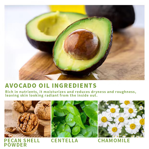 Private Label Body Scrub Skin Care Exfoliating Avocado Body Exfoliating Natural Moisturizing Sugar Scrub Avocado Body Scrub