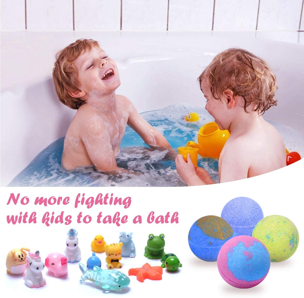 Hot Sale Handmade Bathbombs Spa Gifts Vegan Essential Oil Spa Bath Natural Bath Bombs For Kids With Toys Inside Surprise