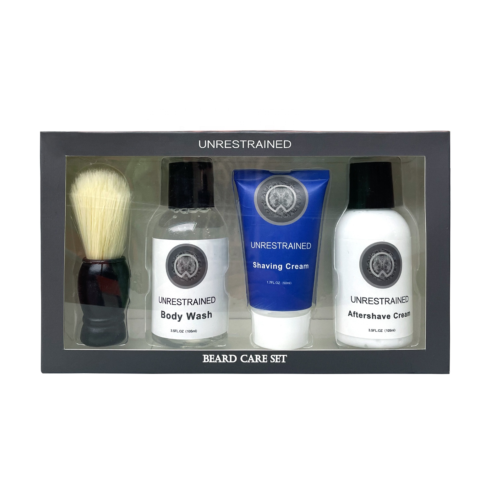 Oem Wholesale Private Label Moisturizing Shaving Cream Aftershave Cream Body Wash Wooden Brush Shaving Kit Men's Gift Set