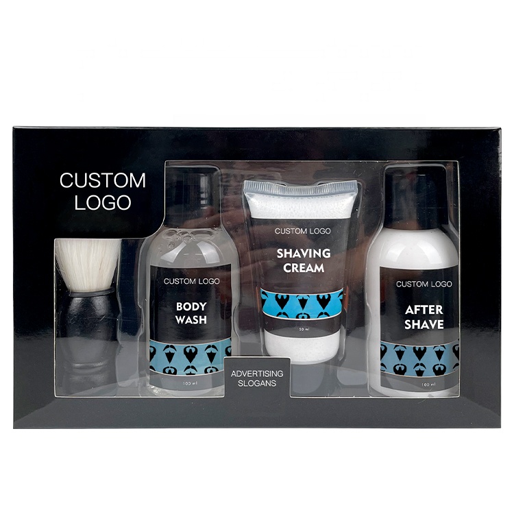 Wholesale Oem Private Label Shaving Set Beard Care Wooded Brush Men's Personal Care Products