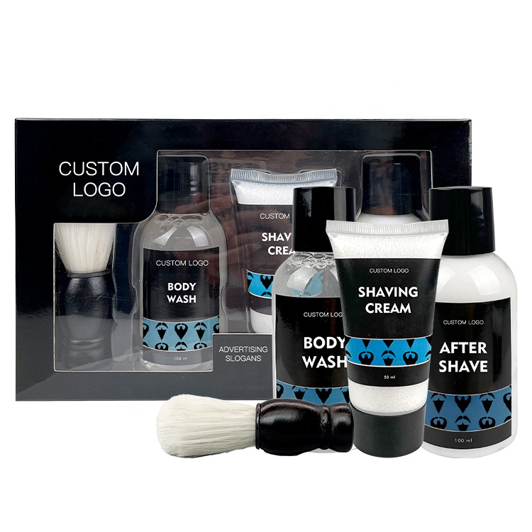 Wholesale Oem Private Label Shaving Set Beard Care Wooded Brush Men's Personal Care Products