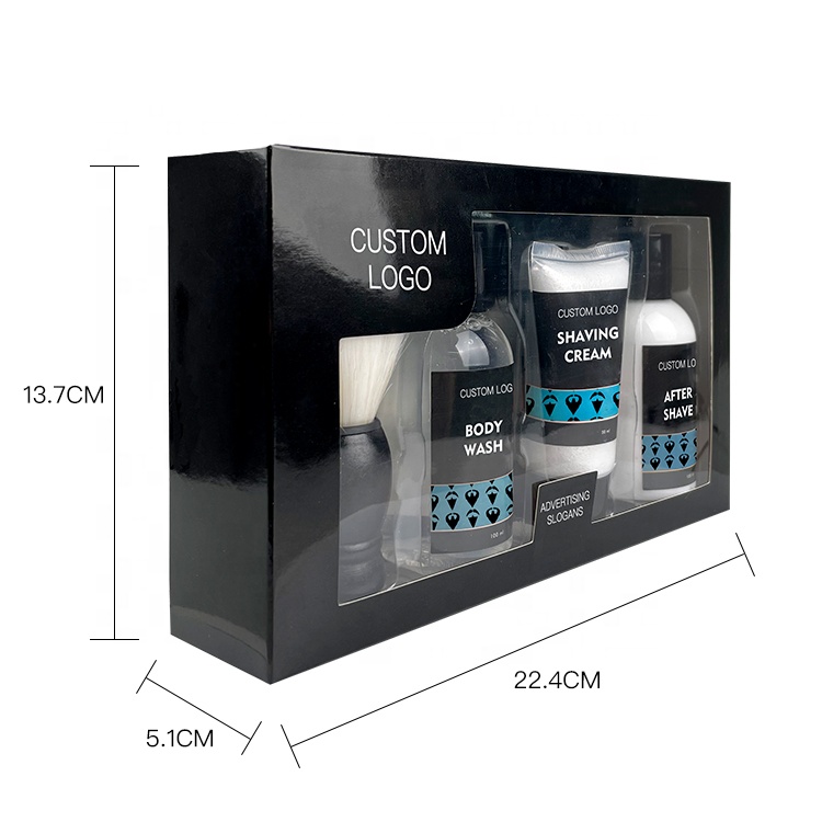 Wholesale Oem Private Label Shaving Set Beard Care Wooded Brush Men's Personal Care Products