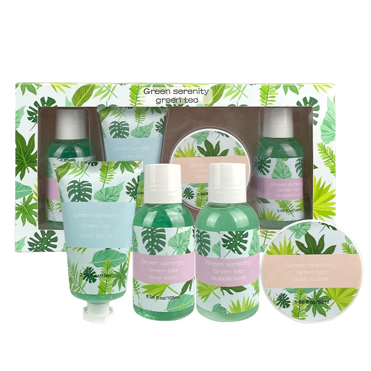 Oem Custom Private Label Skin Care Kit Green Tea Body Wash Skin Care Set