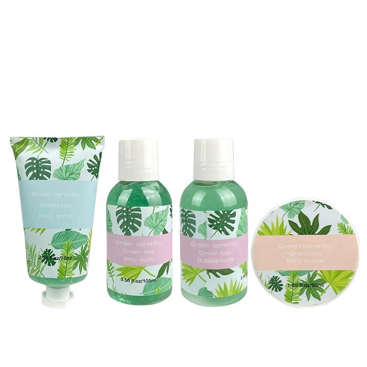 Oem Custom Private Label Skin Care Kit Green Tea Body Wash Skin Care Set