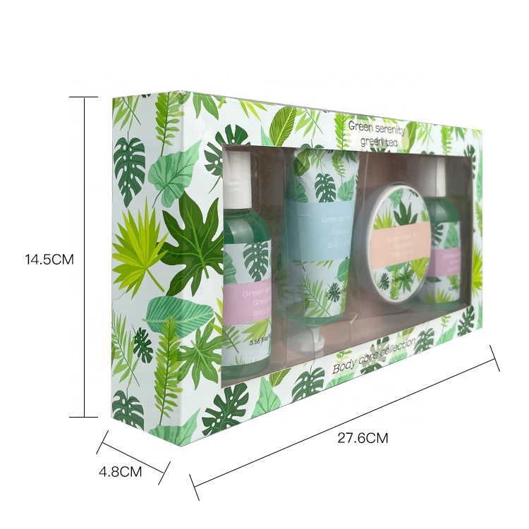 Oem Custom Private Label Skin Care Kit Green Tea Body Wash Skin Care Set