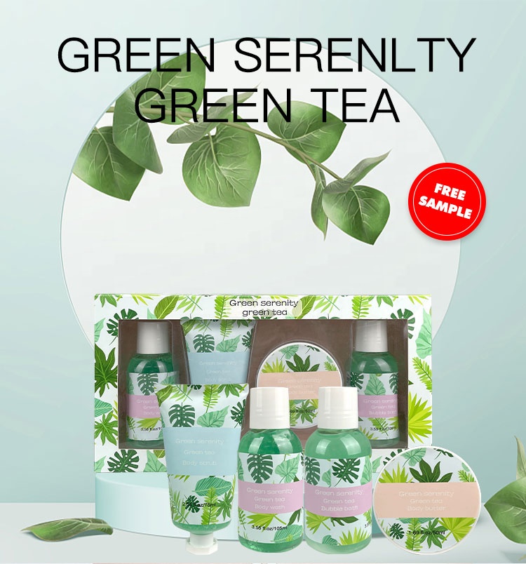 Oem Custom Private Label Skin Care Kit Green Tea Body Wash Skin Care Set