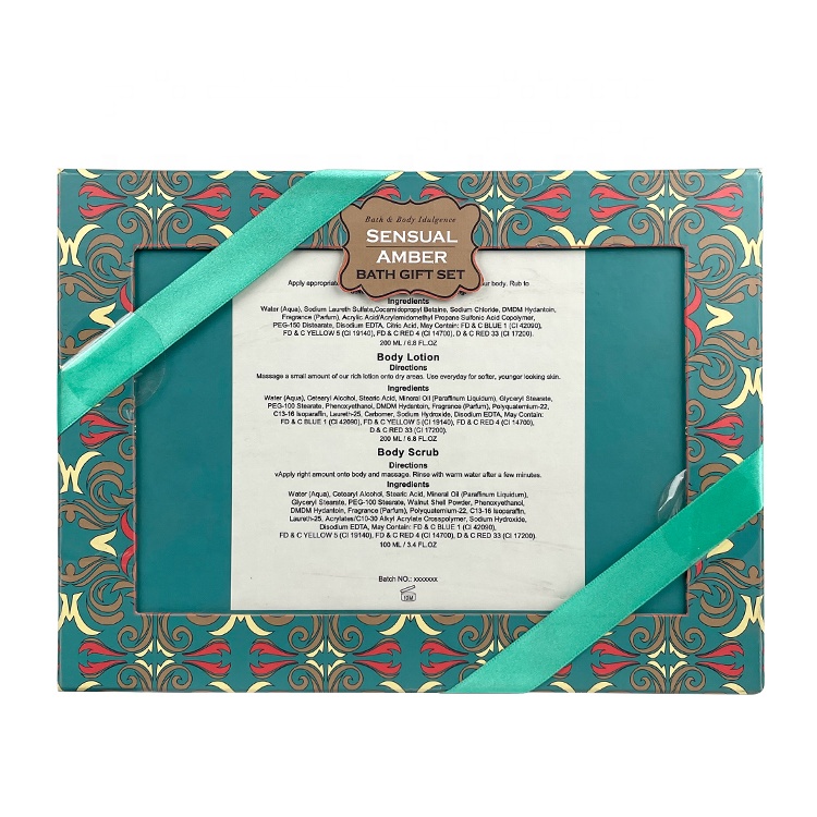 Custom Private Label Organic Sensual Amber Body Skin Care Bath And Body Set