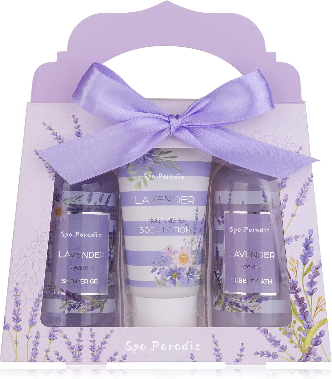Private Label Lavender Calming Relaxing Organic Herbal Moisturizing Luxury Spa Gift Shower Gel Bubble Bath Body Cream Bath Set