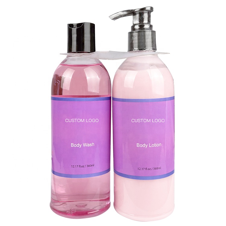 Wholesale Custom Logo Private Label Purple Packaging Beauty Natural Bath Body Wash Body Lotion Set