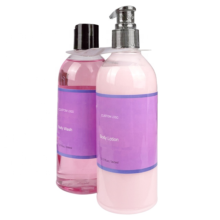 Wholesale Custom Logo Private Label Purple Packaging Beauty Natural Bath Body Wash Body Lotion Set