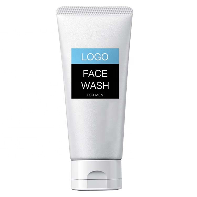 High Quality Oil Control Men's Facial Cleanser Deep Cleansing Men's Face Wash With White Tube Simple Label