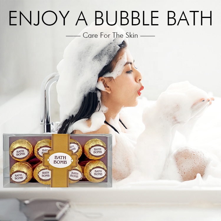 Oem Hot Selling Gift Set Custom Packing Private Label Scented Organic Bubble Natural Vegan Fizzy Bath Bombs