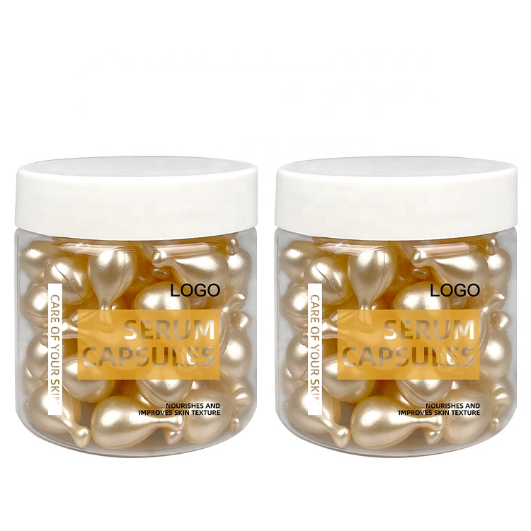 Wholesale Private Label Natural Organic Face Care Capsule Facial Essence Skin Serum Capsules