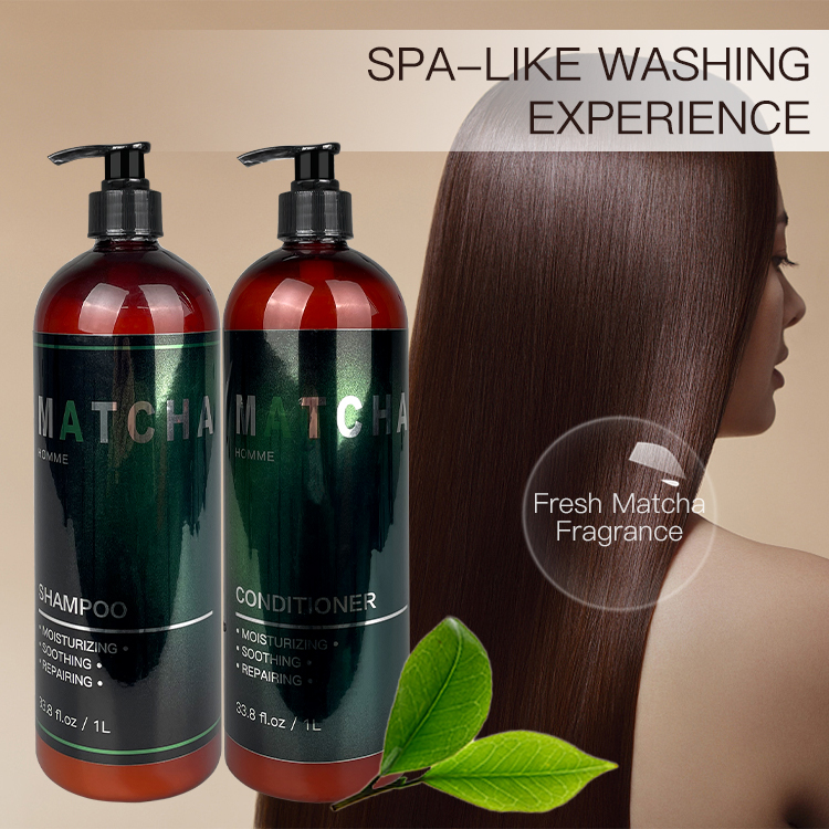 Oem/odm Private Label Pure Natural Organic Sulphate Free Matcha Shampoo Conditioner Hair Care Product