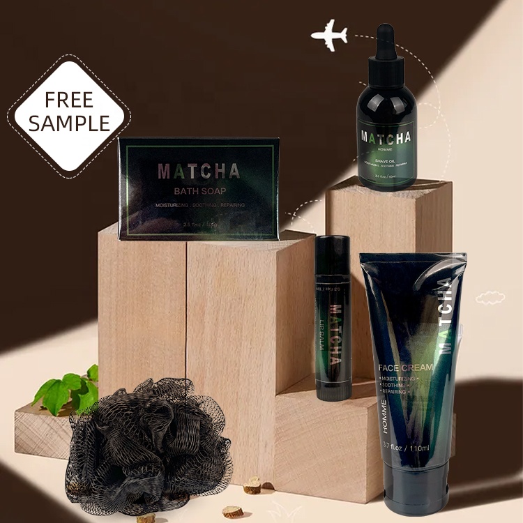 Oem Private Logo Custom Natural Organic Bath Soap Face Cream Skin Care Set Gifts For Men Facial Spa Gift Set