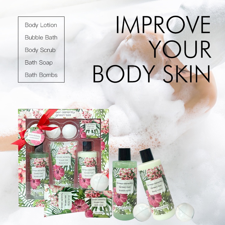 Custom Private Label Bath Spa Gift Set Shower Gel Body Wash Bubble Bath Salt For Whitening Relaxation Skin Care