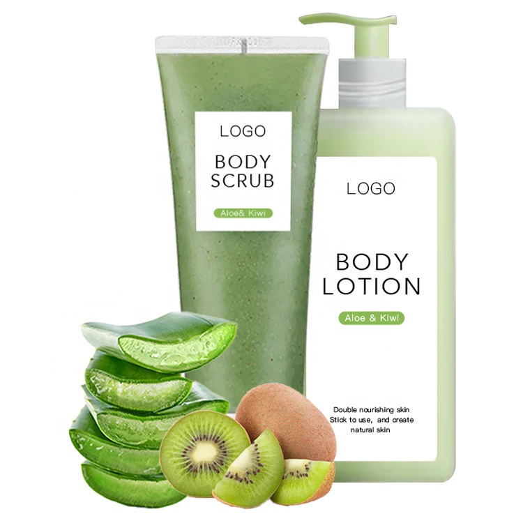 Custom Private Label Wholesale Vegan Whipped Exfoliating Body Scrub And Body Lotion