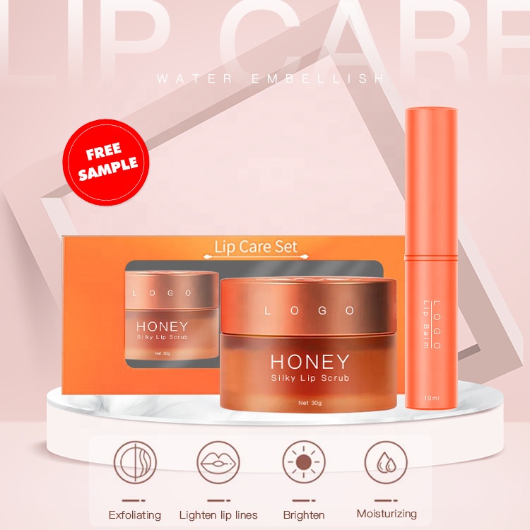 Private Label Logo Custom Flavor Organic Natural Vegan Lightening Scrub Moisturizing New Care Lip Balm Lip Scrub