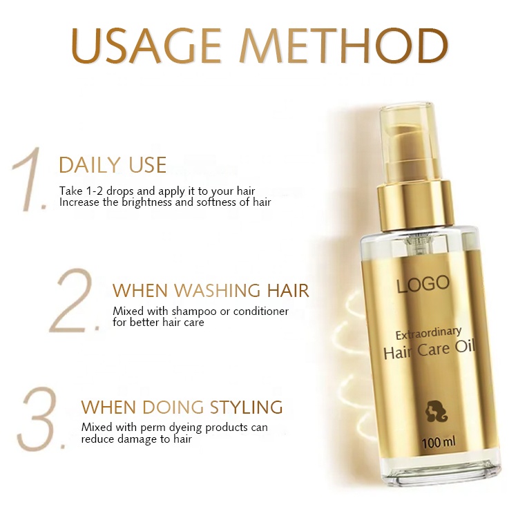 Oem Private Label Natural Organic Hair Care Oil For Men And Women Free Sample Hair Oil