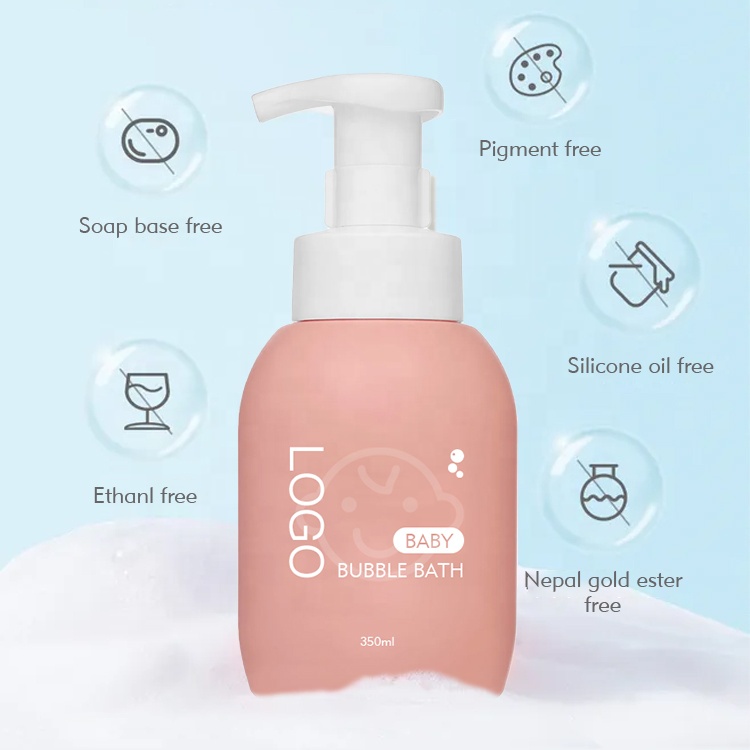 Private Label Wholesale Organic Fruit Based Bubble Bath Liquid Peach Baby Bubble Bath