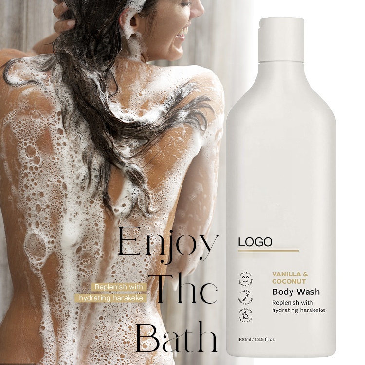 Private Label Natural Organic Shower Gel Vanilla And Coconut Fruit Flavor Refreshements Body Wash