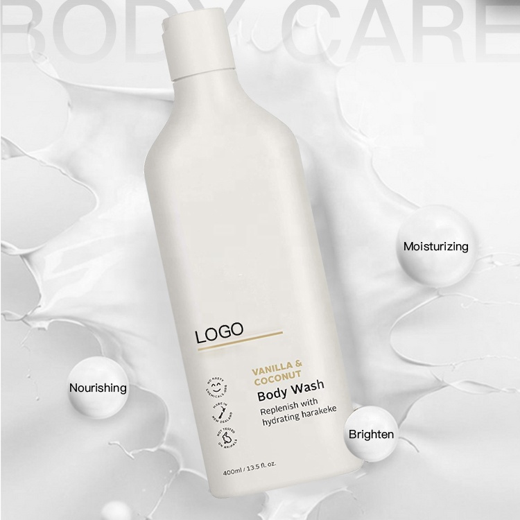 Private Label Natural Organic Shower Gel Vanilla And Coconut Fruit Flavor Refreshements Body Wash