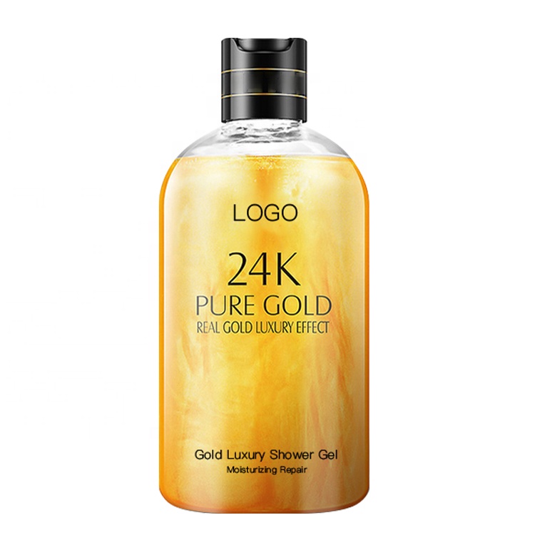 Oem Private Label 24k Gold Pure Gold Luxury Shower Gel Moisturizing Repair Body Wash