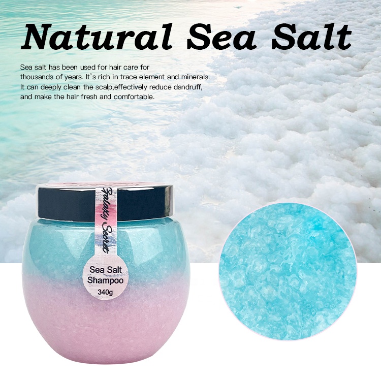 Private Label Organic Sea Salt Dry Hair Shampoo Anti Itching Deep Conditioning Scalp Scrub Shampoo