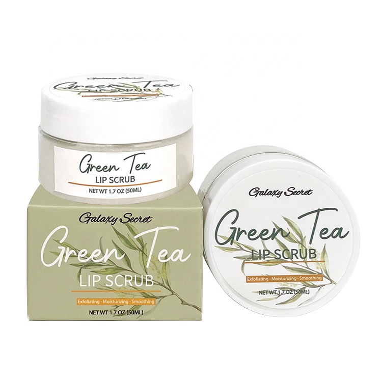 Private Label Wholesale Natural Organic Lip Care Exfoliator Green Tea Lip Scrub