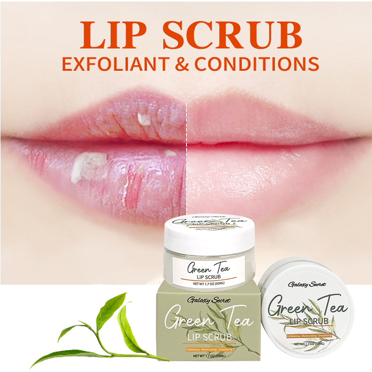 Private Label Wholesale Natural Organic Lip Care Exfoliator Green Tea Lip Scrub