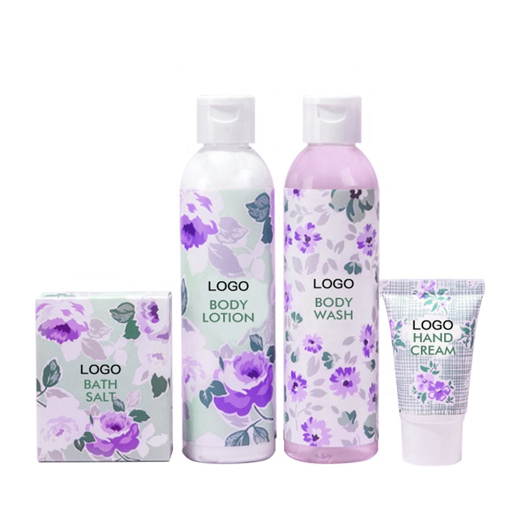 Wholesale Private Label Oem/odm Body Care Set Rose Fragrance Hand Cream Body Wash Bath Salt Body Lotion Bath Gift Set