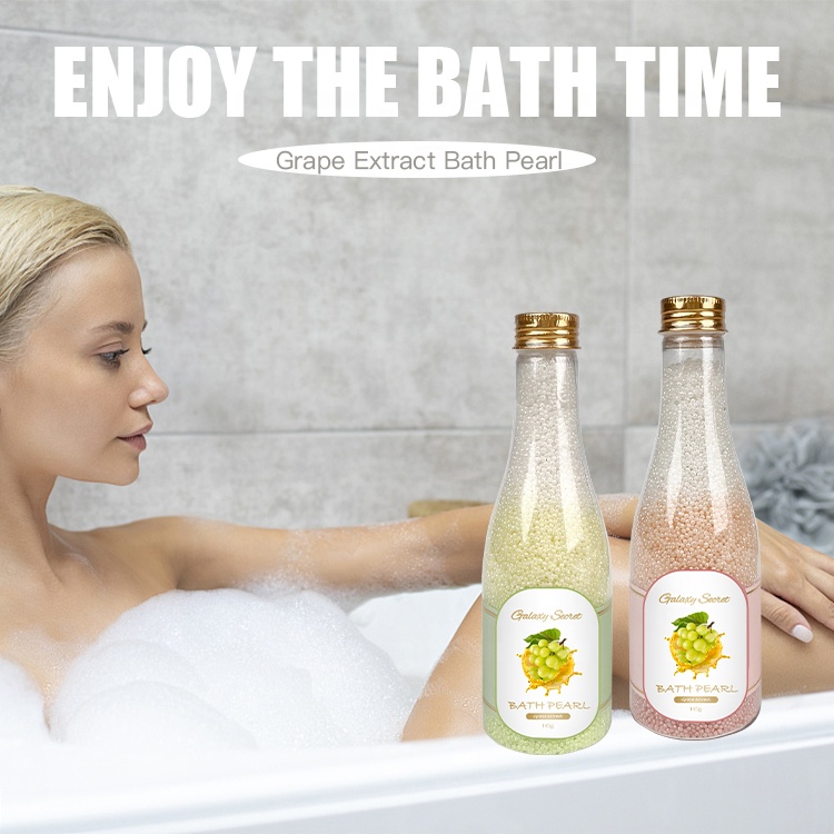 Custom Private Label Fruit Fragrance Colorful Skin Care Vegan Grape Extract Bath Beads Pearls