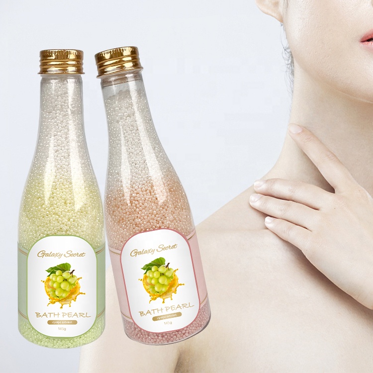 Custom Private Label Fruit Fragrance Colorful Skin Care Vegan Grape Extract Bath Beads Pearls