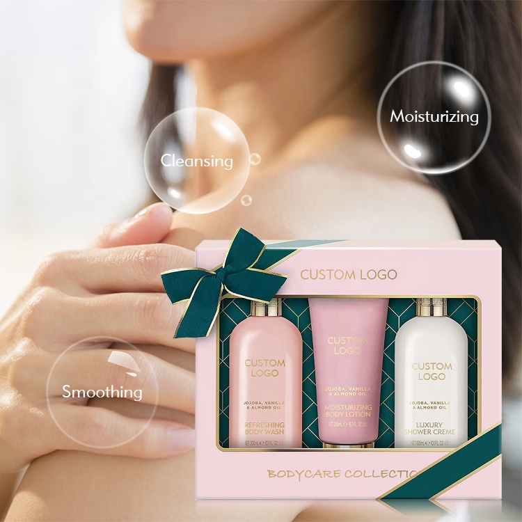 Customizable Skincare Set Best Selling Luxury Private Label Moisturizing Whitening Body Wash Shower Body Lotion Bodycare Set