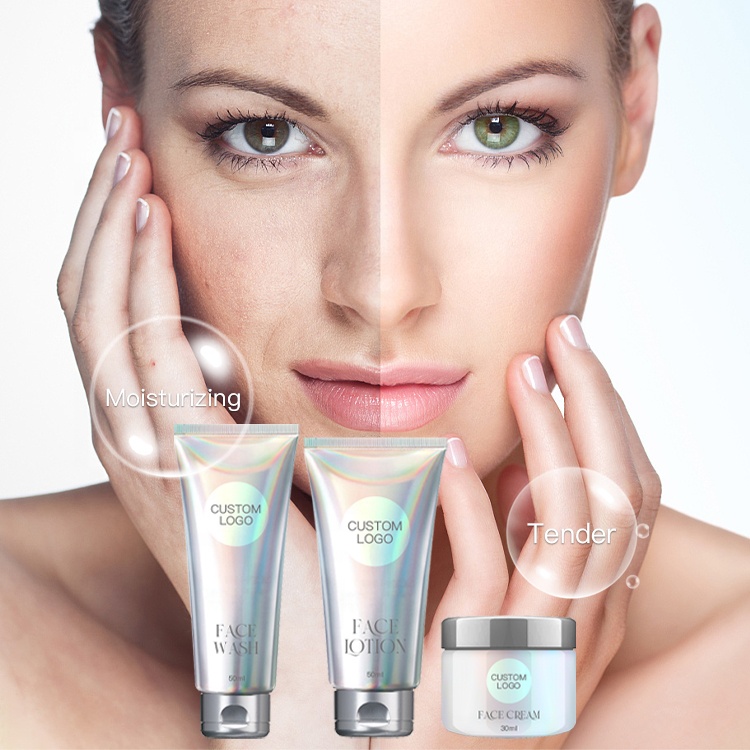 Private Label Beauty Facial Skin Care Set Algae And Mint Organic Natural Extract Skin Care Set