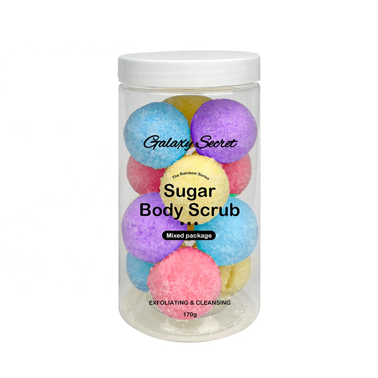 Private Label Pure Natural Organic Moisturizing And Exfoliating Strawberry Candy Sugar Mini Body Scrub Ball