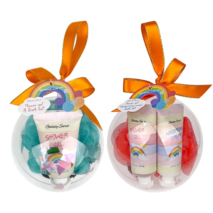 Wholesale Body Care Private Label Shower Gel Moisturizing Cream Bath Ball Spa Gift Christmas Bath Set