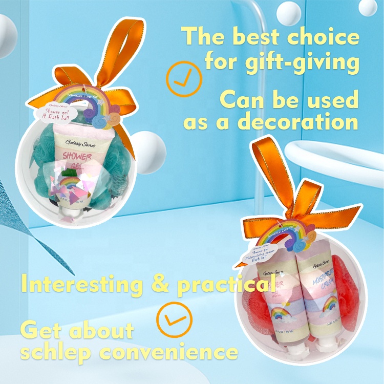 Wholesale Body Care Private Label Shower Gel Moisturizing Cream Bath Ball Spa Gift Christmas Bath Set