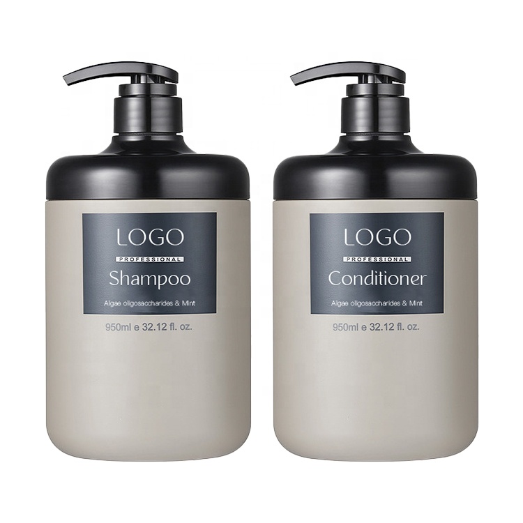Private Label Hair Moisturizing Organic Algae Oligose And Mint Extract Shampoo Conditioner Sets For Men