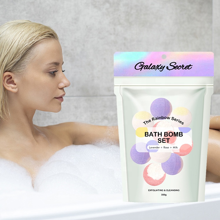 Wholesale Natural Customized Private Logo Organic Bubble Fizzy Bomb Gift Set Colorful Bath Bomb