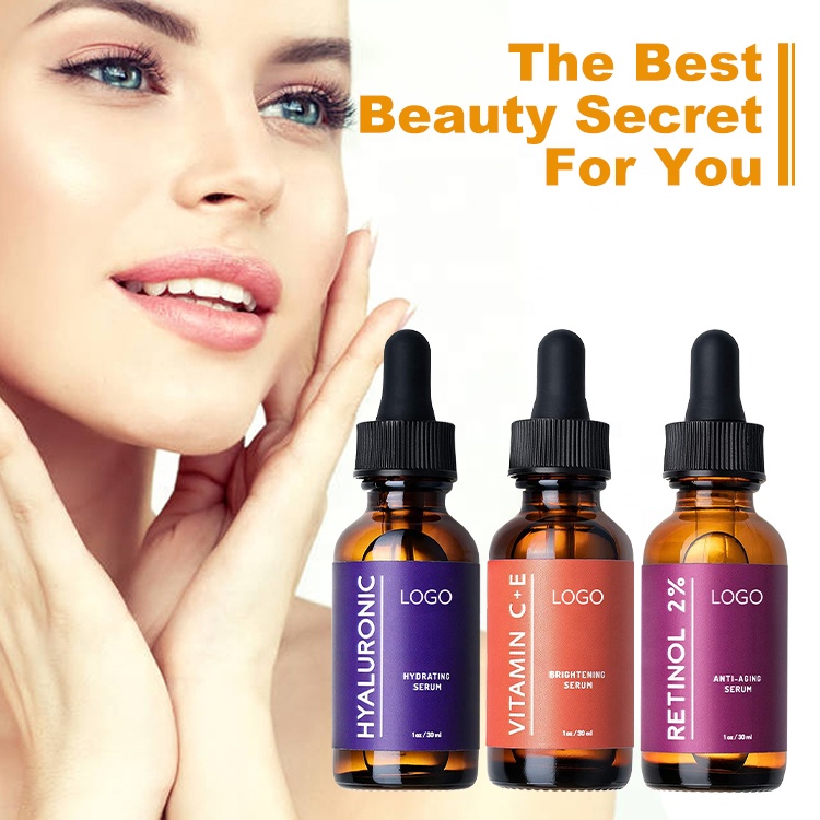Oem/odm Organic Hyaluronic Face Serum With Hyaluronic Acid & Vitamin C & E Private Label New Skincare For Facial Skin Care