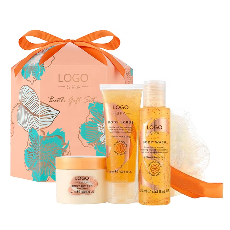 Oem Wholesale Private Label Natural Aromatherapy Spa Bath Body Wash Shower Gel Skin Care Gift Set