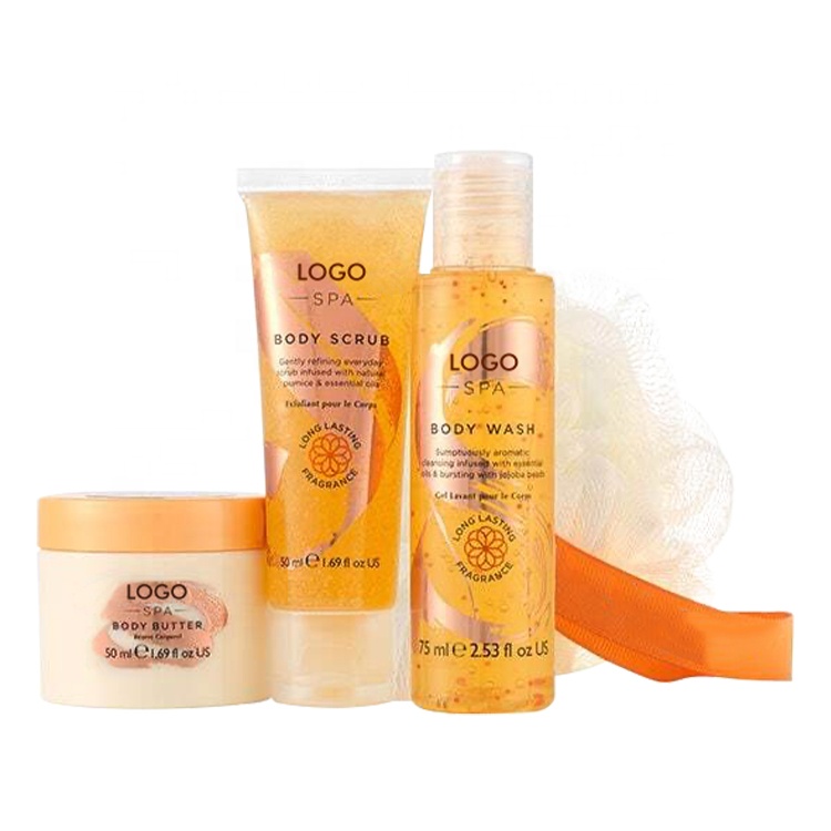 Oem Wholesale Private Label Natural Aromatherapy Spa Bath Body Wash Shower Gel Skin Care Gift Set