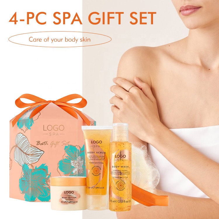 Oem Wholesale Private Label Natural Aromatherapy Spa Bath Body Wash Shower Gel Skin Care Gift Set
