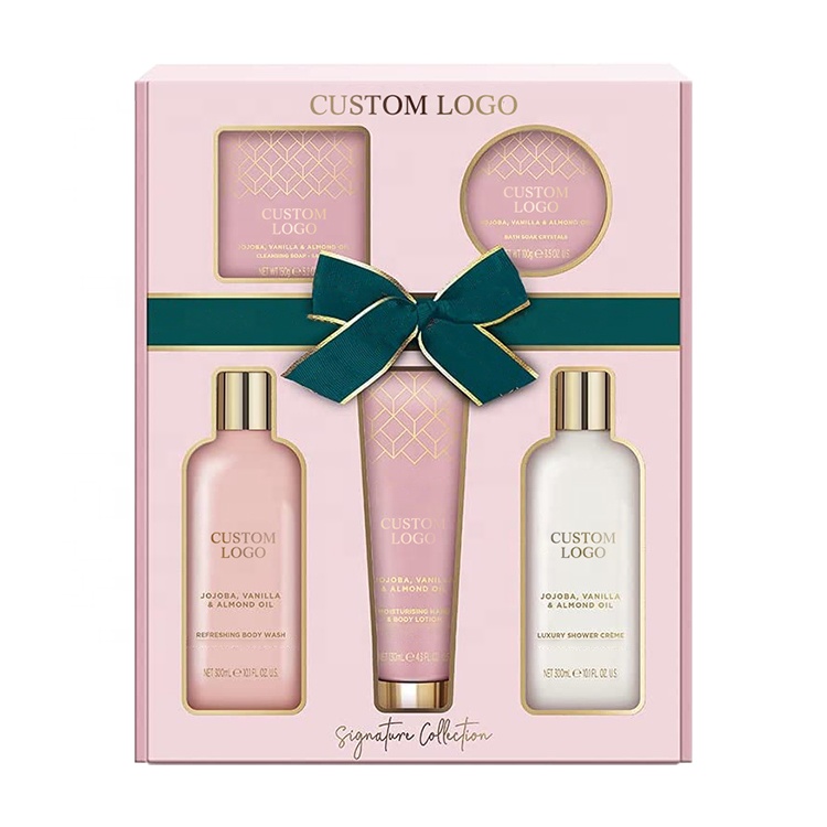 Oem/odm Customize Logo Luxury Woman Body Care Skincare Valentine's Day Mother's Day Spa Bath Gift Kit Romantic Spa Bath Gift Set