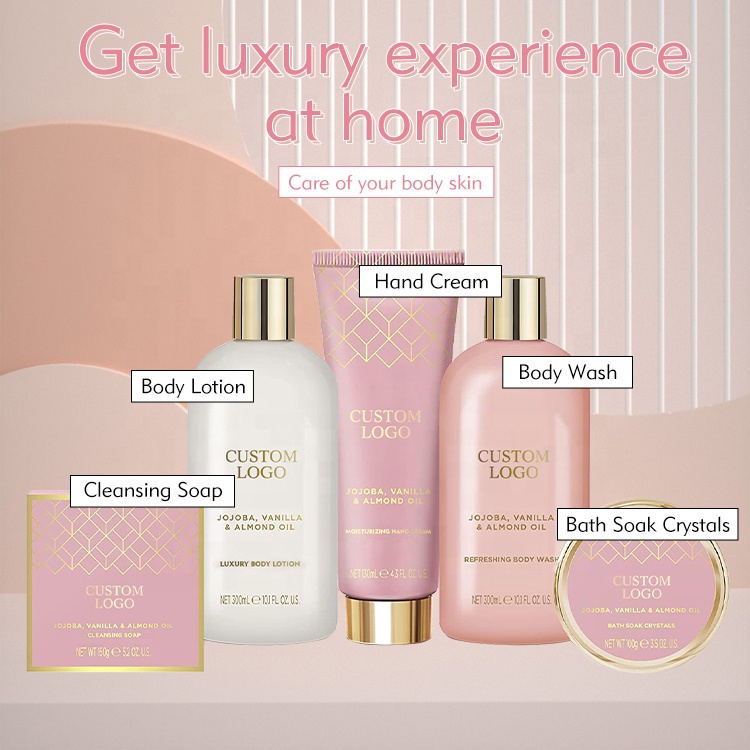 Oem/odm Customize Logo Luxury Woman Body Care Skincare Valentine's Day Mother's Day Spa Bath Gift Kit Romantic Spa Bath Gift Set